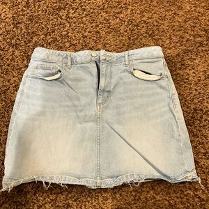 LOFT Light Blue Denim Mini Skirt
